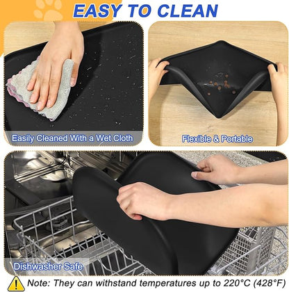 Silicone Pet Feeding Mat with Raised Edge - Image 6
