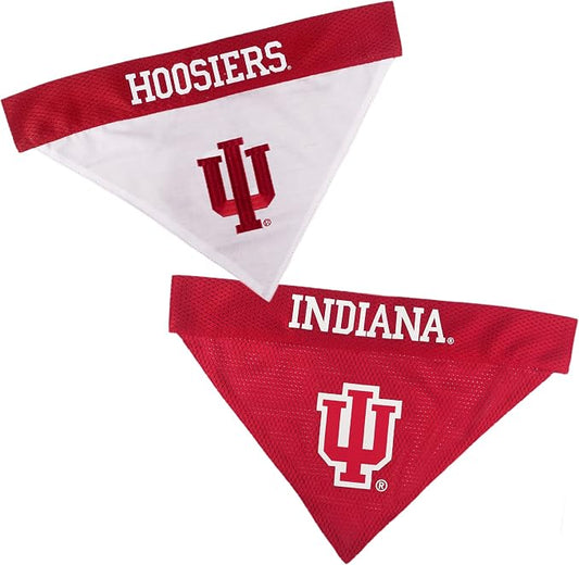 Pets First Collegiate Pet Accessories, Reversible Bandana, Indiana Hoosiers by PETSFIRST