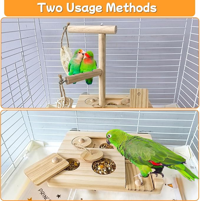 Bird Foraging Toys Parrot Enrichment Puzzle Toy Bird Playground Exploring - Image 5