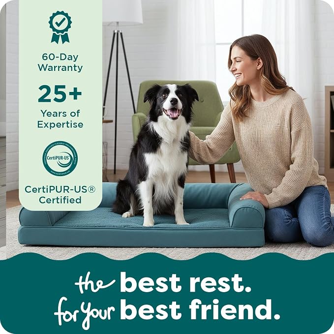 Furhaven Orthopedic Dog Bed for Large/Medium Dogs w/ Removable Bolsters & - Image 9