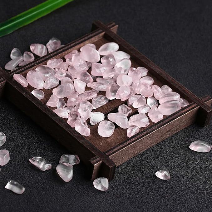 JOHOUSE Rose Quartz Crystals, 1lb Pink Crushed Rose Quartz Chips Bulk Tumbled - Image 6