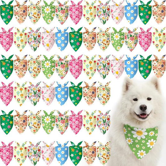 Weewooday 50 Pcs Dog Bandanas Bulk Dog Bandanas by Weewooday