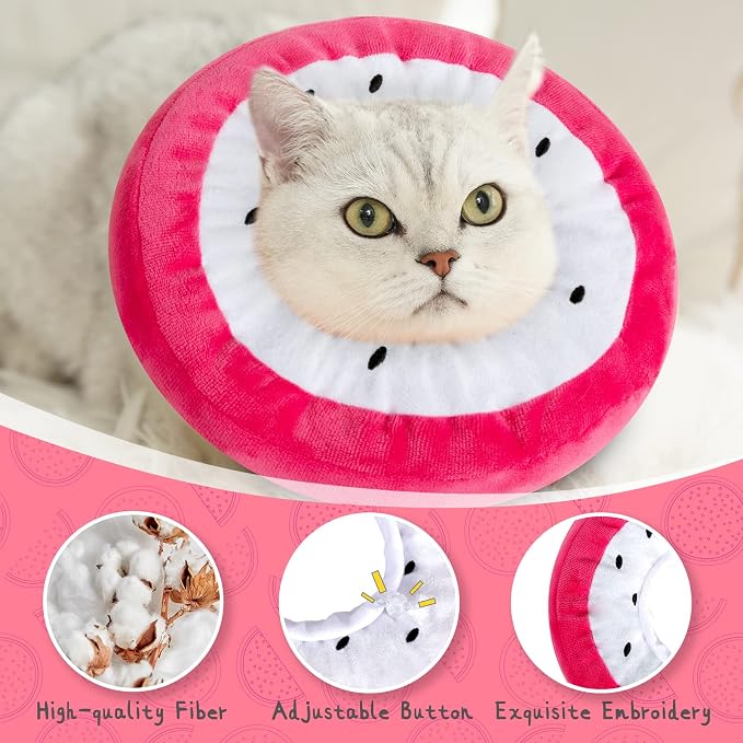 ANWA Adjustable Cat Cone Collar Soft, Cute Cat Donut Collar After Surgery - Image 4