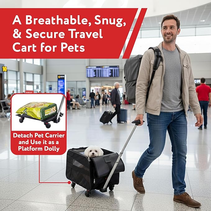 dbest products Pet Smart Cart, Rolling Carrier - Image 8