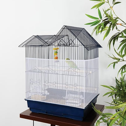 2PCS Bird Cage Seed Catcher, Nylon Adjustable Elastic Bird Cage Net Cover Skirt - Image 7