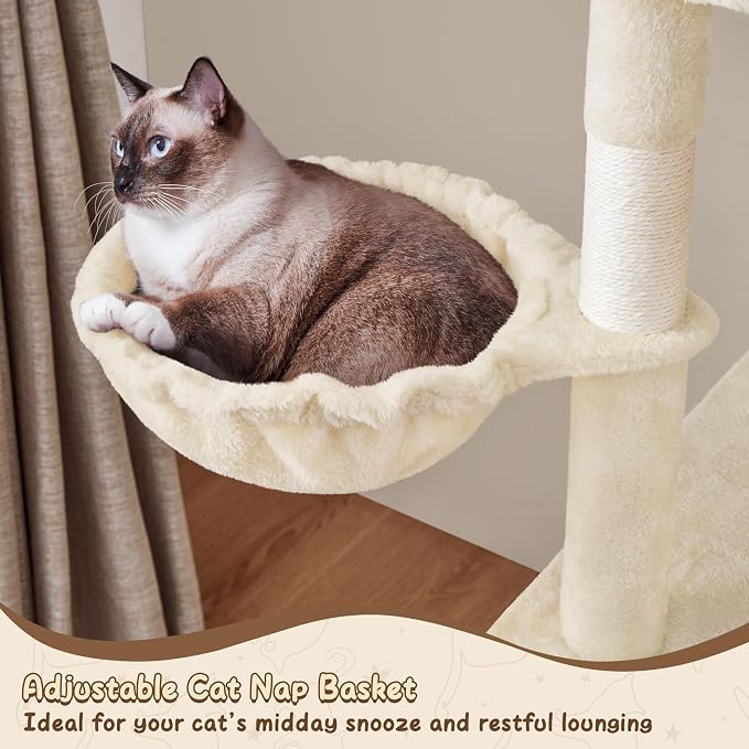 Yaheetech 63.5in Extra Large Cat Tree Condo - Image 8