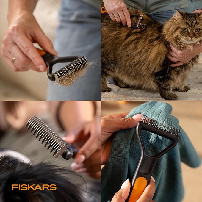 Fiskars Pet, Cat and Dog Brush, Fine Bristles & SoftGrip Handle - Image 10