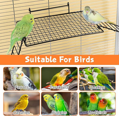 BNOSDM 4 PCS Bird Perches Platform, Stainless Steel Grid Platform - Image 7