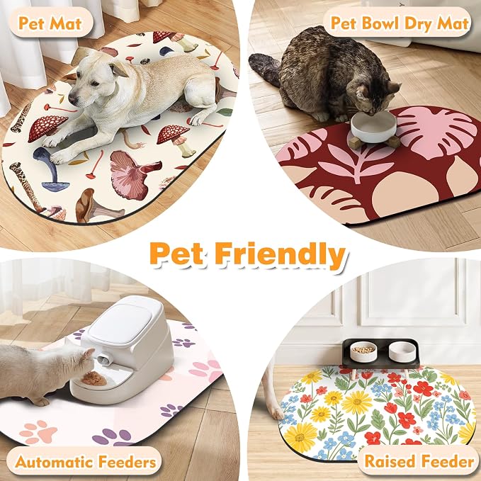 Large Pet Feeding Mat – 28''x17'' Absorbent Dog Mat - Image 6