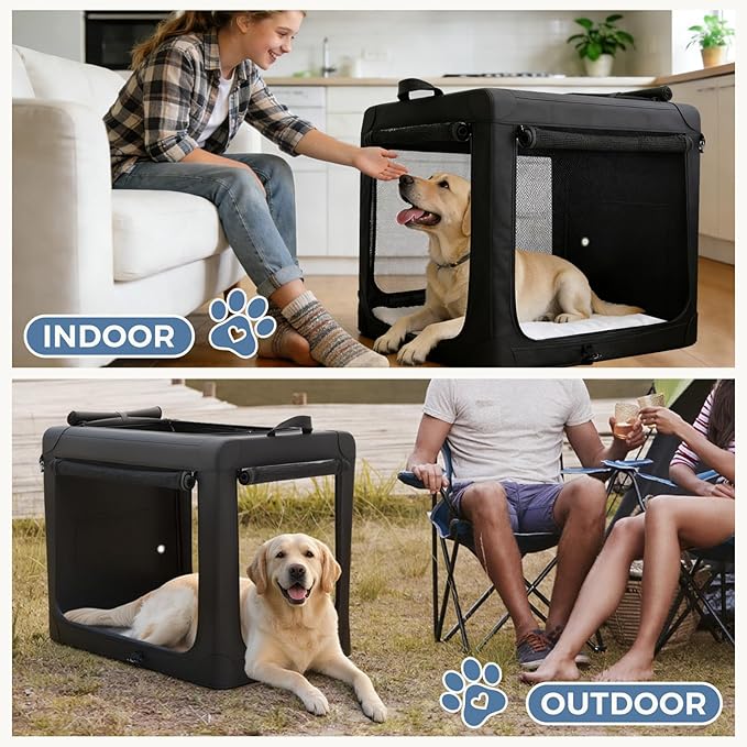 DUMOS Dog Crate 30 Inch Travel Cat Pet Carrier - Image 4