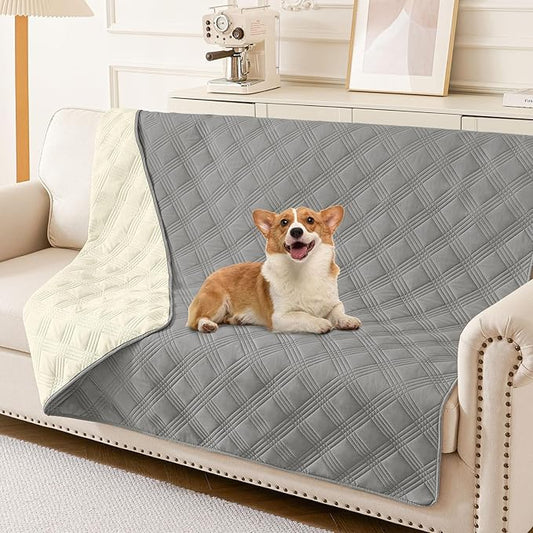hyha Waterproof Dog Blanket, Reversible Pet Bed Blanket, Soft Sofa Couch Cover by hyha
