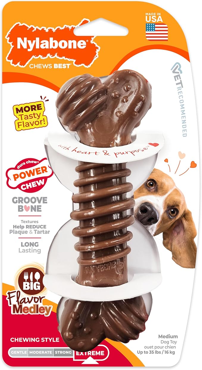 Nylabone Groove Bone Power Chew Toy - Image 9