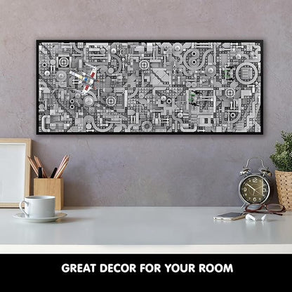 Star Trench 3D Wars Run Wall Art Craft Kit, Micro Brick Framed, Creative - Image 6