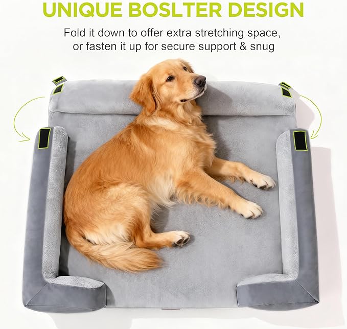 Orthopedic Dog Bed for Extra Large Dogs, XXL Waterproof Egg Crate Memory Foam - Image 3