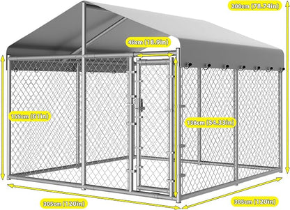 10 x 10 x 6 ft Outside Dog Kennel Outdoor Large - Image 5