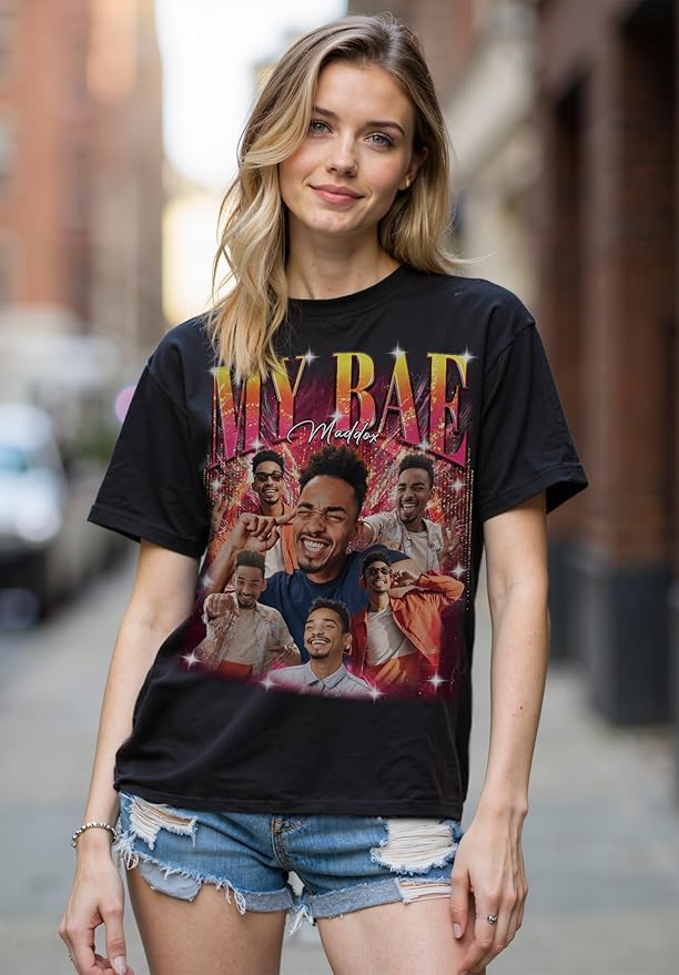 Custom Bootleg Rap Shirt with Photo Text, Vintage Custom Picture Shirt - Image 3