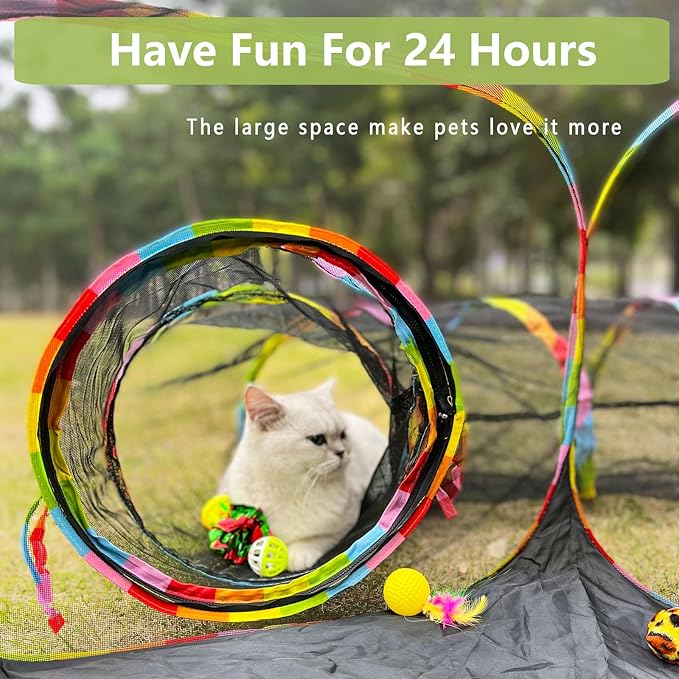 Outdoor Cat Enclosures, Cat Playground Portable Mesh Tent, Outside Circle - Image 2