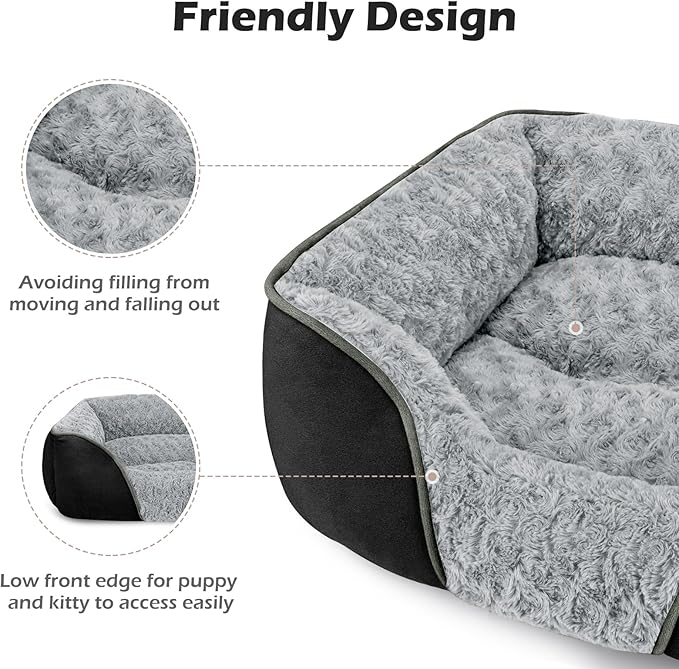 INVENHO Small Dog Bed Rectangle Washable Orthopedic Soft Calming Sleeping - Image 5