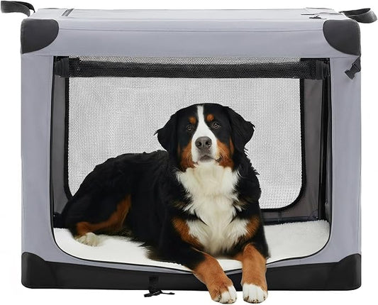 Dog Travel Crate 42 Inch, Portable Soft-Sided Travel Carriers by Relaxinsideexploreoutside