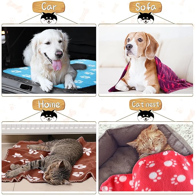 Tatuo 12 Pieces Black Dog Blankets - Image 5