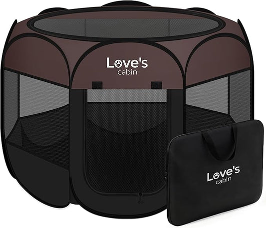 Love's cabin Pet Puppy Dog Playpen, Large Dog Tent Crates Cage Indoor/Outdoor by Lovescabin