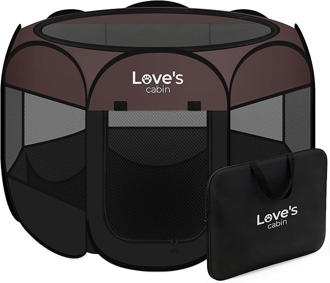 Love's cabin Pet Puppy Dog Playpen, Small Dog Tent Crates Cage Indoor/Outdoor by Lovescabin