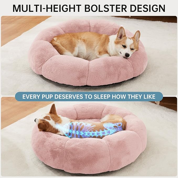 OhGeni 31 inches Calming Donut Orthopedic Dog & Cat Bed - Image 4