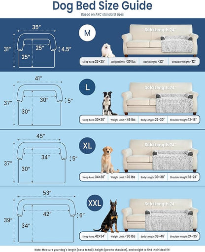 Calming Small Dog Bed for Couch, 35 x 31 inch Removable Couch Cover for Dogs - Image 5