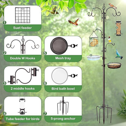 Bird Feeding Station Kit, 87 Inches Bird Feeder Pole - Image 3