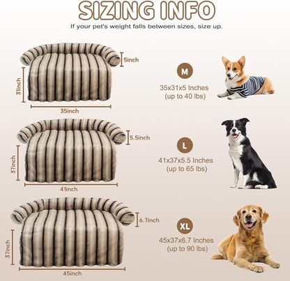 Large Dog Couch Bed, Fluffy Washable Couch Protector - Image 5