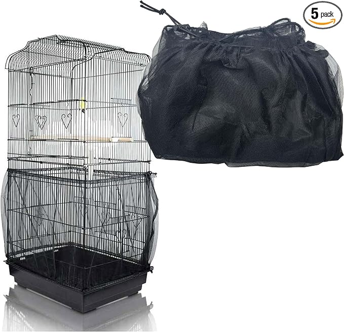 Allazone Bird Cage Seed Catcher, Large Bird Cage Cover, 75-118'' Universal by Allazone