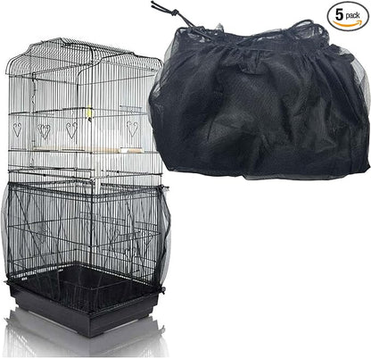 Allazone Bird Cage Seed Catcher, Large Bird Cage Cover, 75-118'' Universal by Allazone