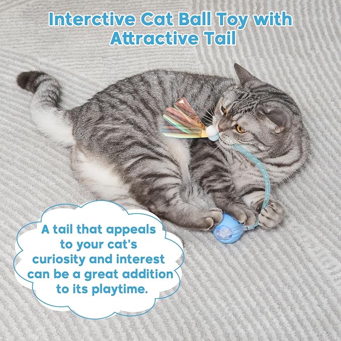 Interactive Cat Toys for Indoor Cats & Dogs, Agile Moving Cat Ball - Image 8