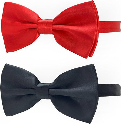 Black and Red Bow Tie for Dogs, KOOLMOX Red and Black Dog Bow by Koolmox