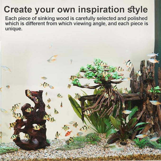 Natural Wood Aquarium Cave Betta Fish Hideout - Image 8