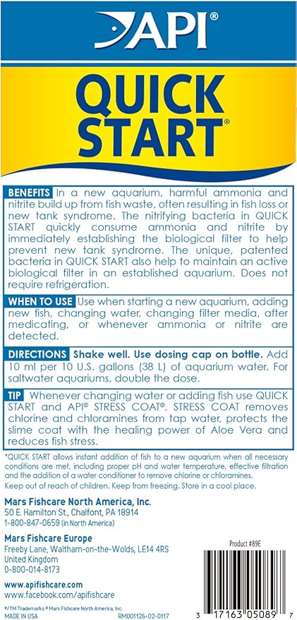 API Aquarium Starter Bundle Pack: One API QUICK START 16 oz., one API STRESS - Image 7