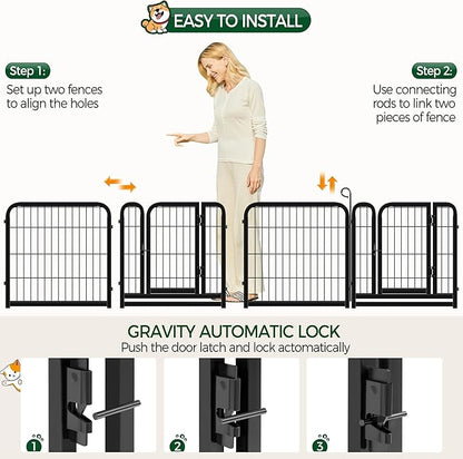 Yaheetech Dog Playpen Outdoor, 24 inch 32 Panels Dog Pen Indoor Heavy Duty - Image 7