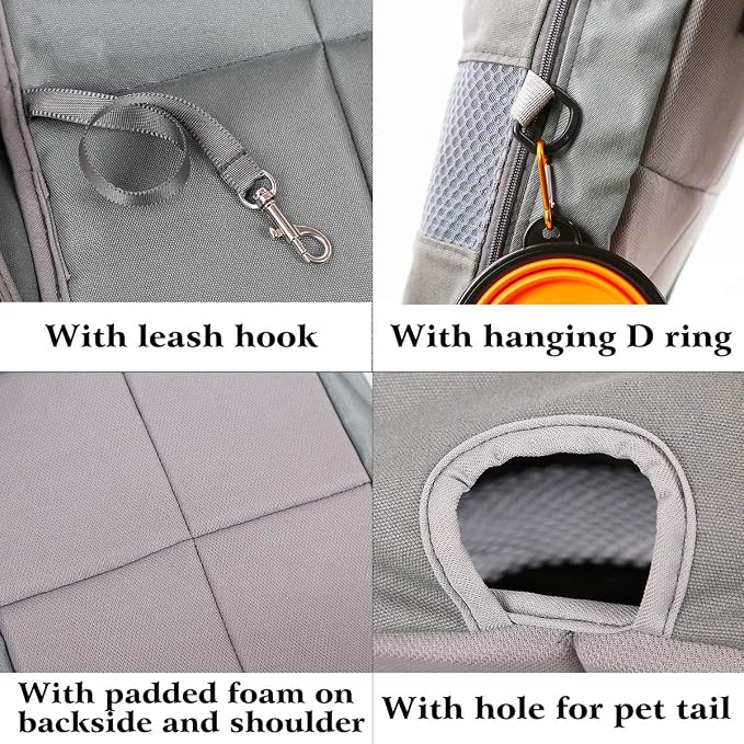 Lifeunion Legs Out Dog Carrier Backpack Hands-Free Adjustable Pet Travel Carrier - Image 3