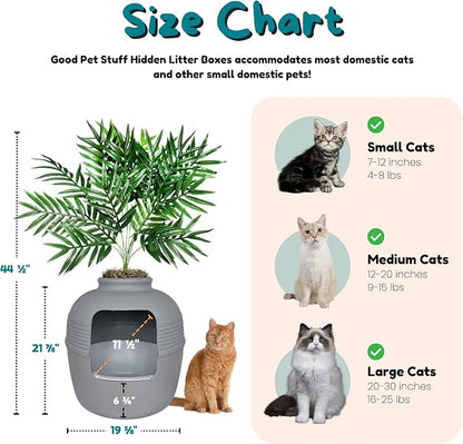 Good Pet Stuff Hidden Litter Box Planter, Decorative Cat Litter Enclosure - Image 6