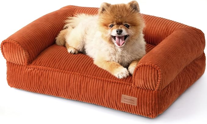 FUKUMARU Dog Couch Bed, Corduroy Cozy Cat Bed by FUKUMARU