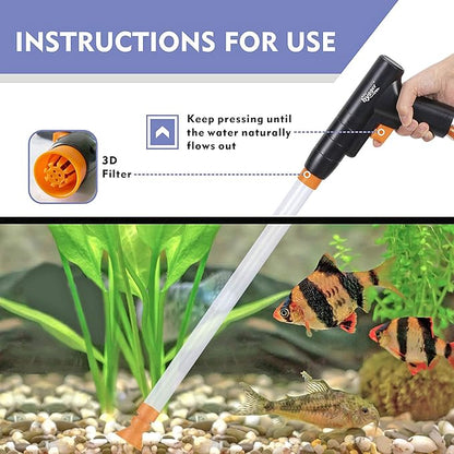 hygger Aquarium Gravel Cleaner, New Quick Water Changer - Image 3