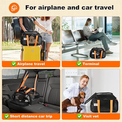 18x13.5x9 TSA Approved top and 1 Side Expandable pet Carrier - Image 6