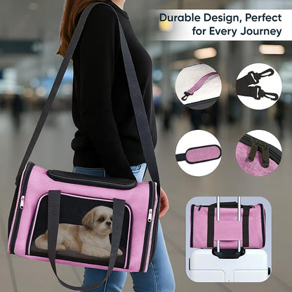 Pet Travel Carrier Bag – Airline Approved Soft-Sided Dog & Cat Carrier - Image 3