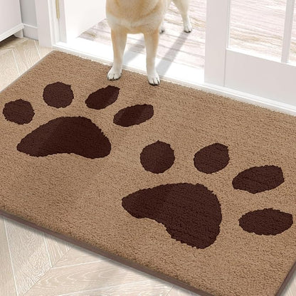 Buganda Dog Door Mat for Muddy Paws, Absorbent Dirt Trapper Washable Indoor by Buganda
