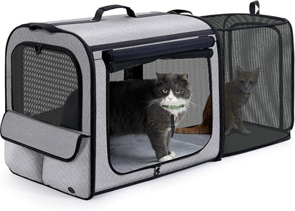 Pecute Dog Car Carrier Stable and Light Weight, Expandable Extra Space Dog by pecute