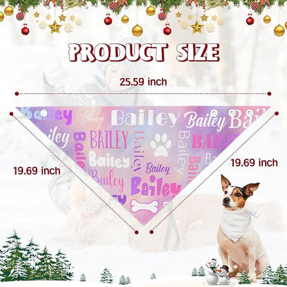 Personalized Dog Bandanas Custom Neckwear Name Button Anti-loosening Dog Scarf - Image 7