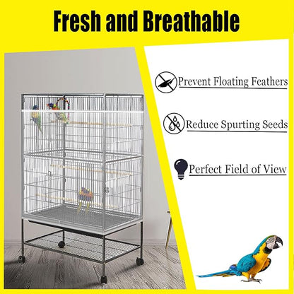 Bird Cage Seed Catcher Large Bird Cage Cover 118 * 31 inches Adjustable Net - Image 3