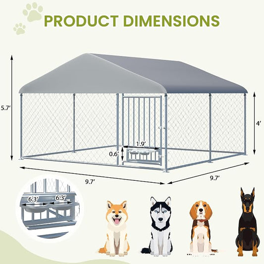 10FT x 10FT Outdoor Dog Kennel - Image 2