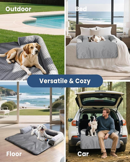 Medium Cooling Dog Bed – 35 x 31 inch Waterproof Couch Cover - Image 7