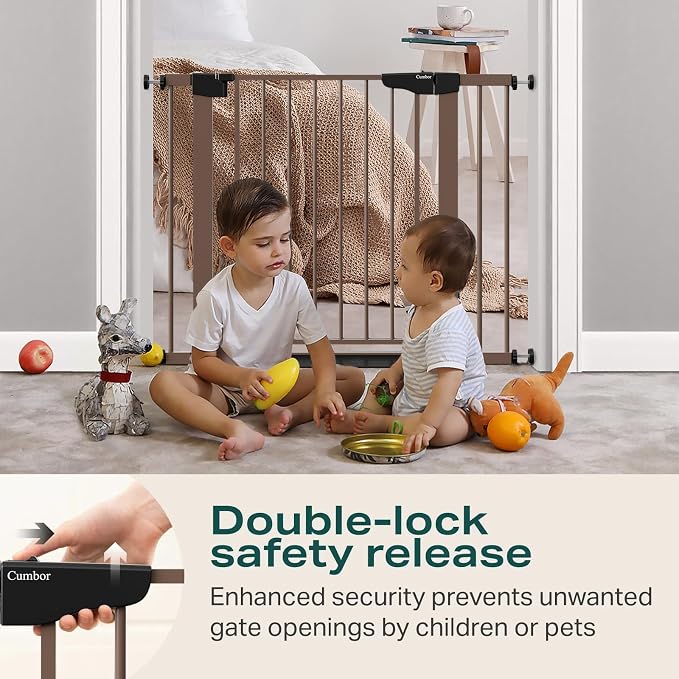 Cumbor 29.7-40.6" Baby Gate for Stairs, Mom's Choice Awards Winner-Dog Gate for - Image 4